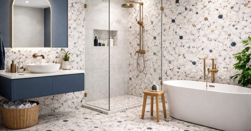 Terrazzo vloer in de badkamer: stijlvol, duurzaam en verrassend veelzijdig
