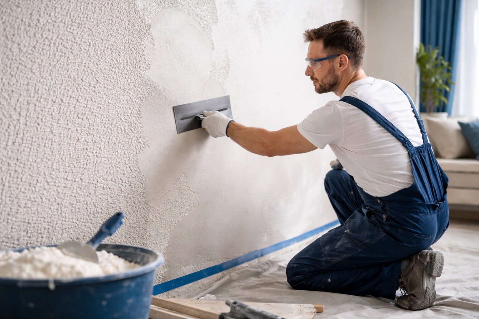 granol muur glad maken, granol