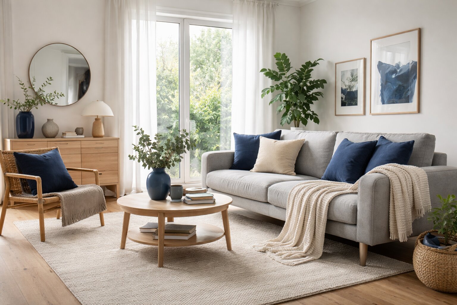 scandinavisch woonkamer, scandinavisch