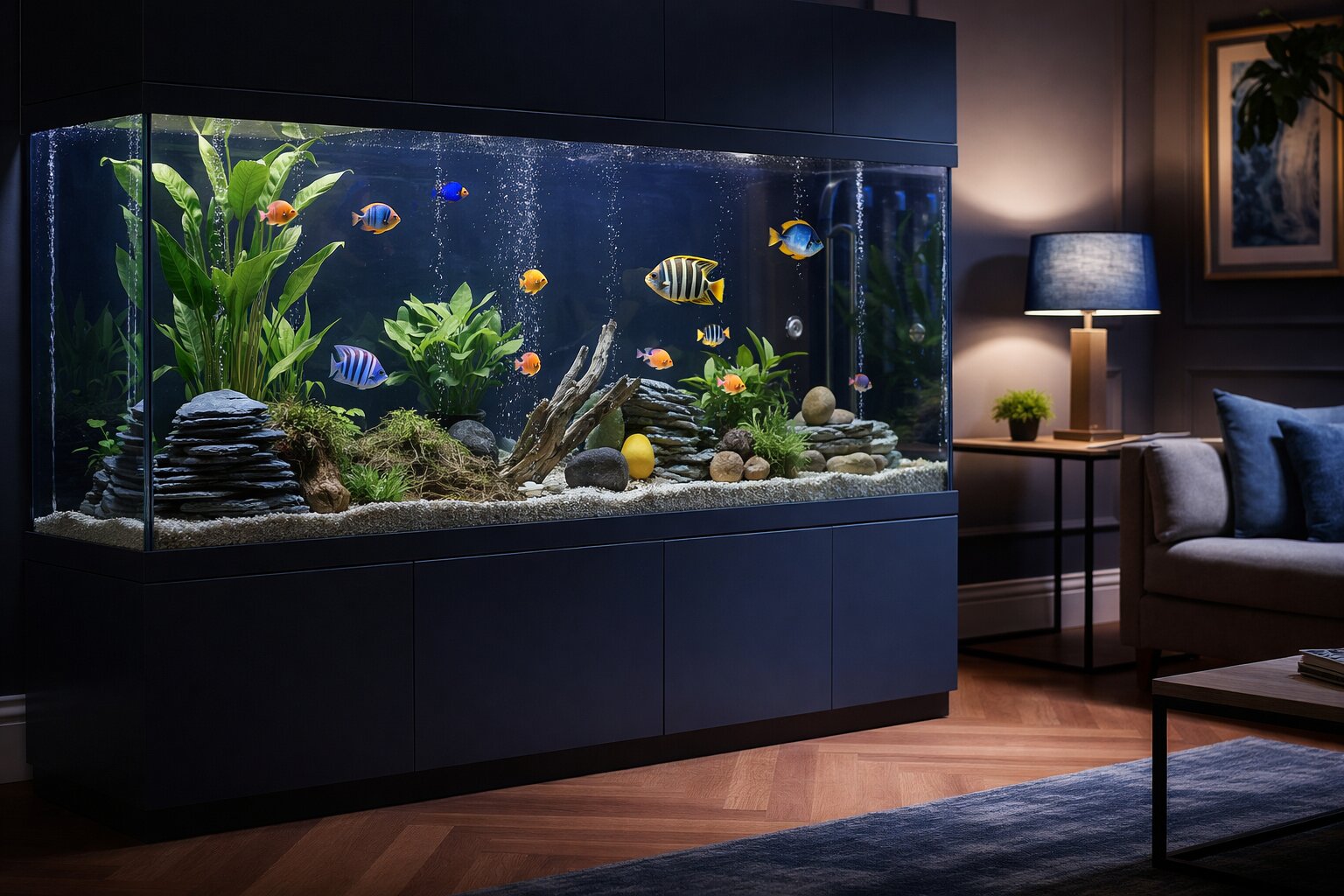 aquarium interieur, aquarium