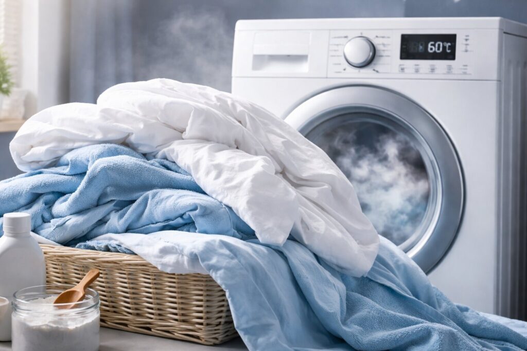 op hoeveel graden beddengoed wassen