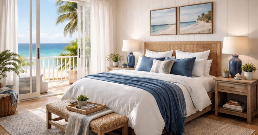 Een beach slaapkamer creëren: rust, licht en natuurlijke luxe in je interieur